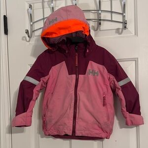 Helly Hansen Pink and Burgundy Kids Legend Jacket